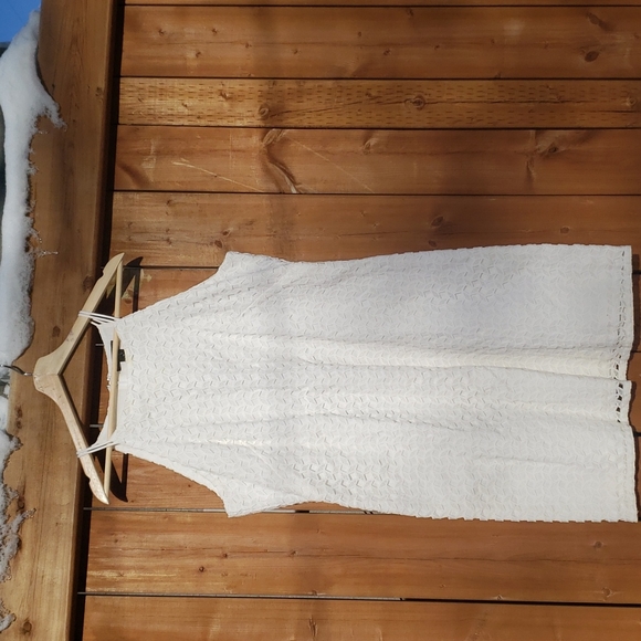 WHBM NWOT 14 Geometric Lace Dress - Picture 2 of 8